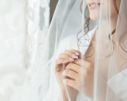 bride wearing veil